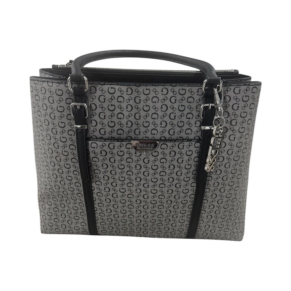 Gray and Black Patterned Tote Bag - Picture 1 of 5